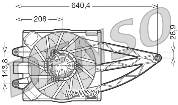 Ventola, raffreddamento motore DENSO DER09019
