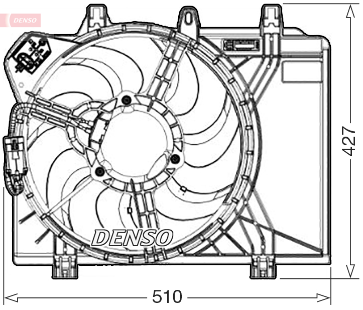 Ventola, raffreddamento motore DENSO DER09312