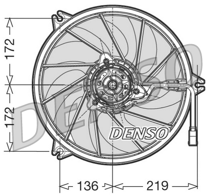 Ventola, raffreddamento motore DENSO DER21010