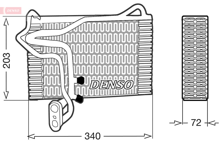 Evaporatore, climatizzatore DENSO DEV02001