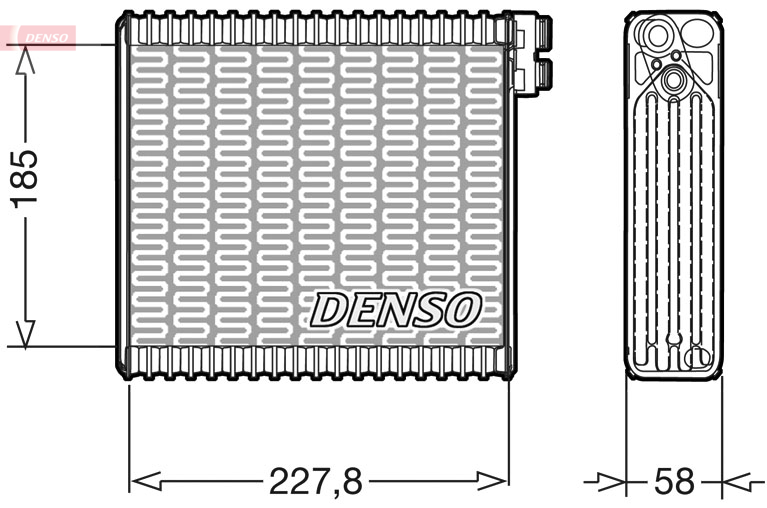 Evaporatore, climatizzatore DENSO DEV09011