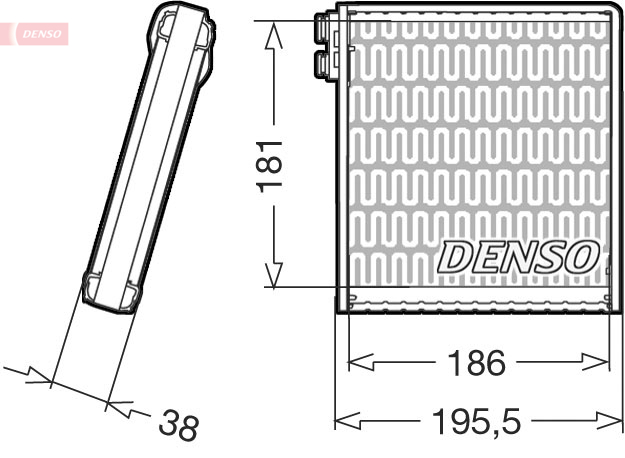 Evaporatore, climatizzatore DENSO DEV09103