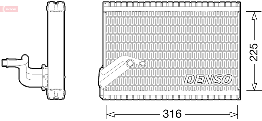Evaporatore, climatizzatore DENSO DEV21003