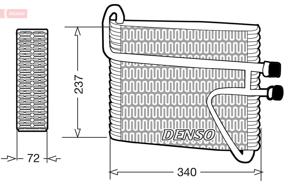 Evaporatore, climatizzatore DENSO DEV33002