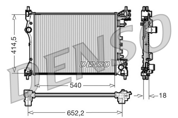Radiatore, raffreddamento motore DENSO DRM01005