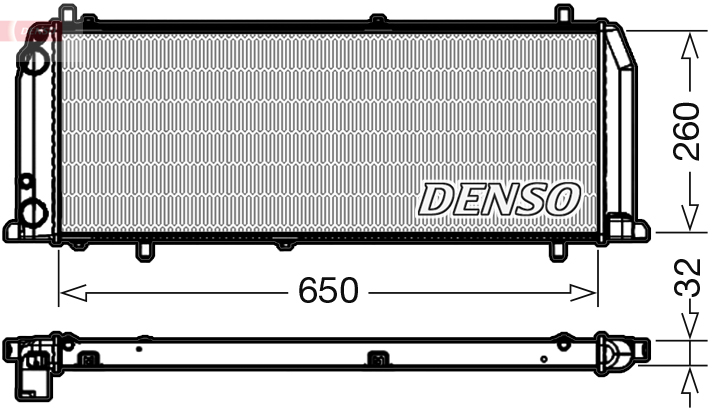 Radiatore, raffreddamento motore DENSO DRM02008