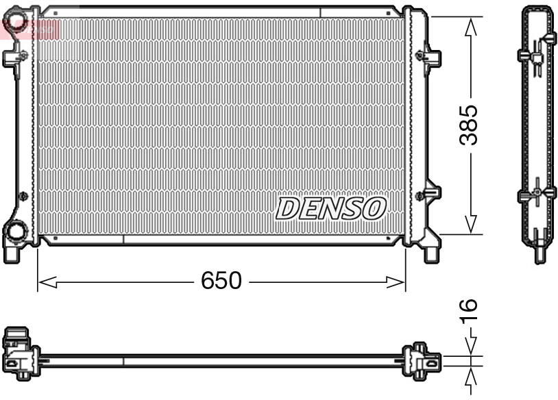 Radiatore, raffreddamento motore DENSO DRM02014