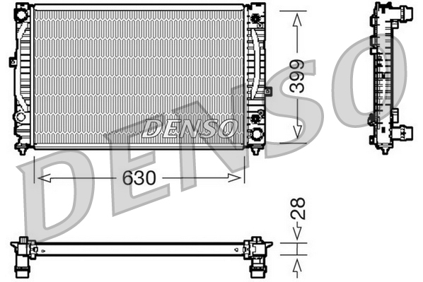 Radiatore, raffreddamento motore DENSO DRM02031