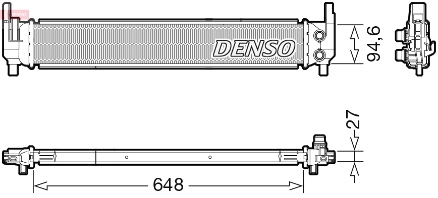 Radiatore, raffreddamento motore DENSO DRM02042