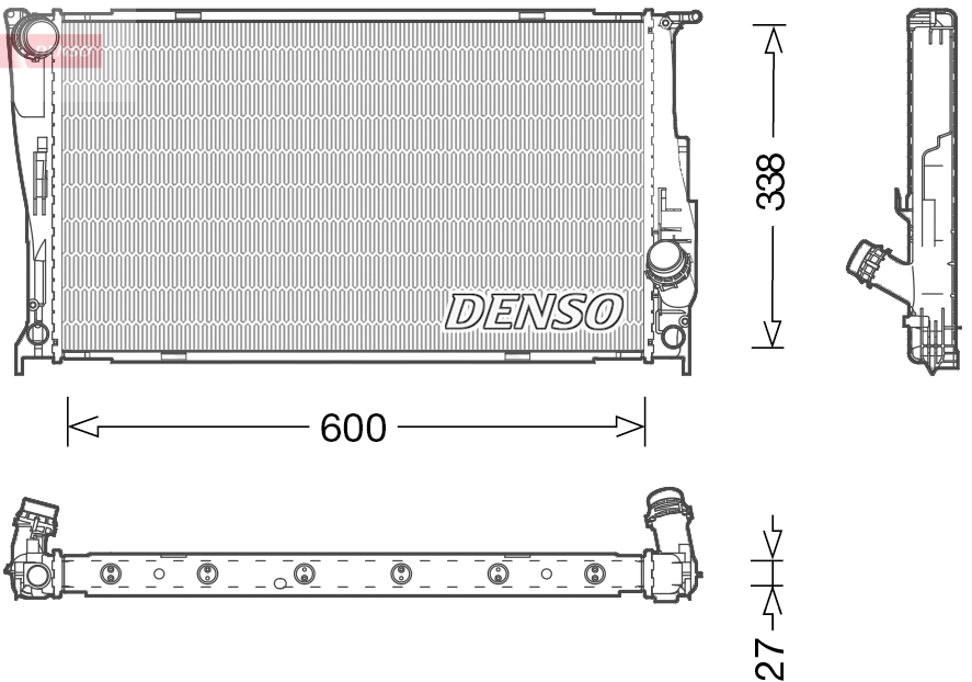 Radiatore, raffreddamento motore DENSO DRM05003