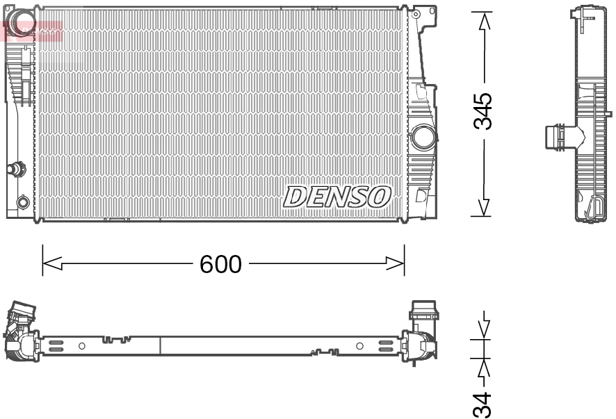 Radiatore, raffreddamento motore DENSO DRM05005