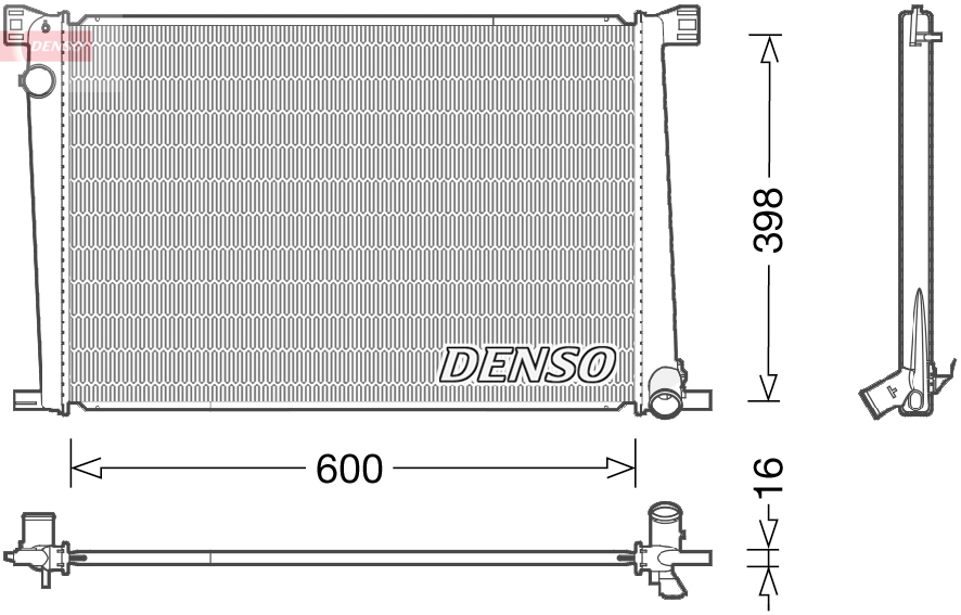 Radiatore, raffreddamento motore DENSO DRM05007