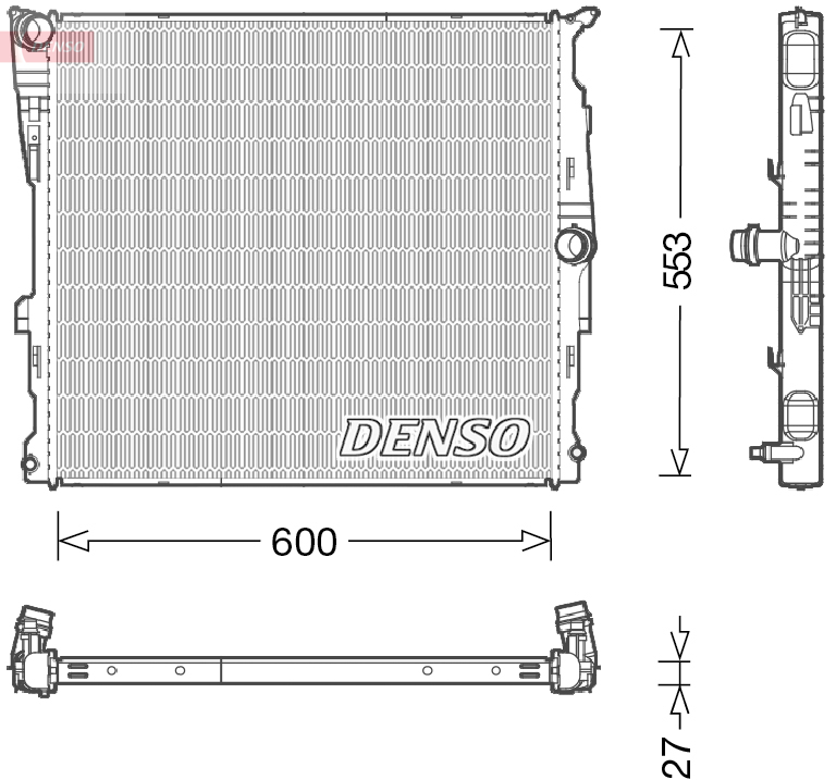 Radiatore, raffreddamento motore DENSO DRM05008