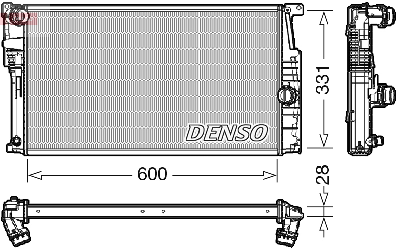 Radiatore, raffreddamento motore DENSO DRM05014
