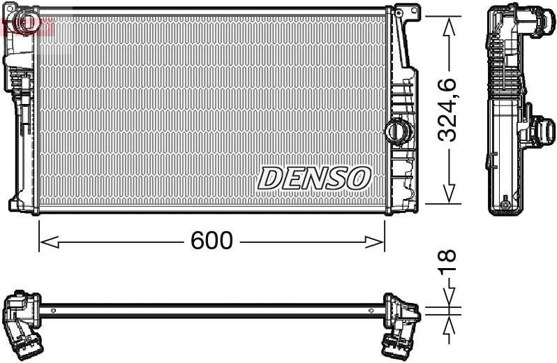 Radiatore, raffreddamento motore DENSO DRM05017