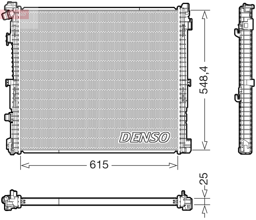 Radiatore, raffreddamento motore DENSO DRM05018