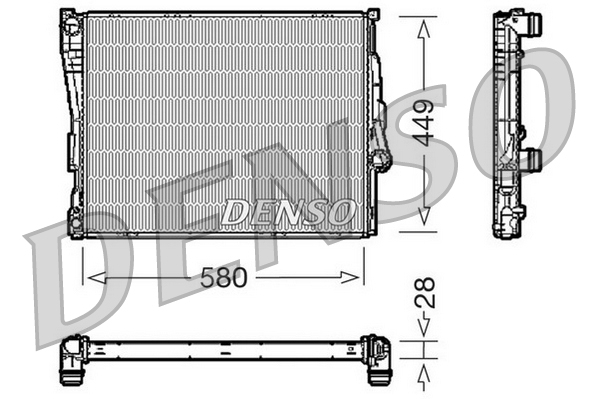 Radiatore, raffreddamento motore DENSO DRM05069