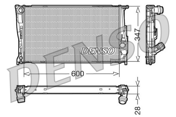 Radiatore, raffreddamento motore DENSO DRM05111