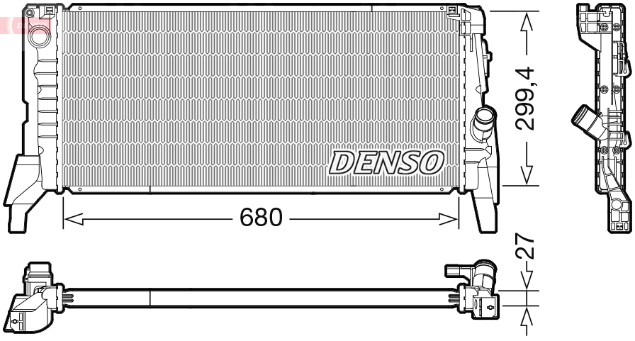 Radiatore, raffreddamento motore DENSO DRM05119