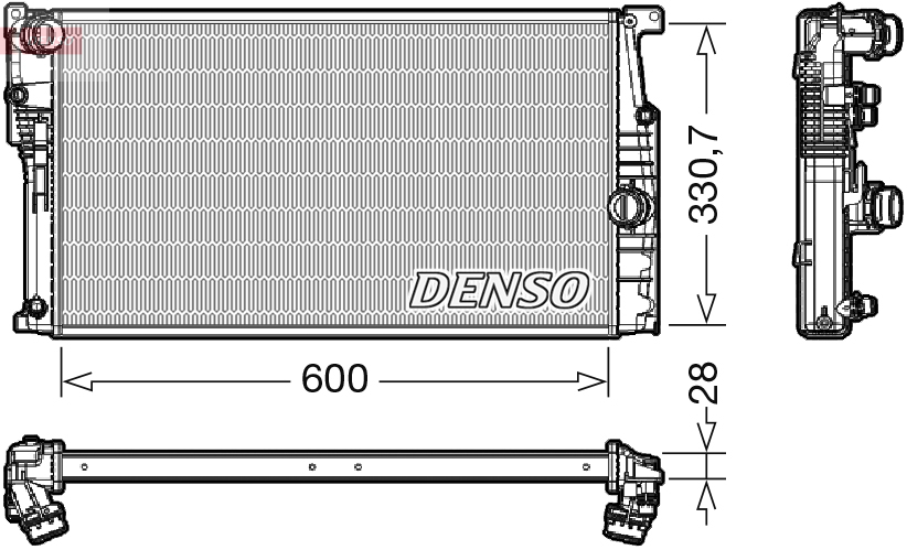Radiatore, raffreddamento motore DENSO DRM05120