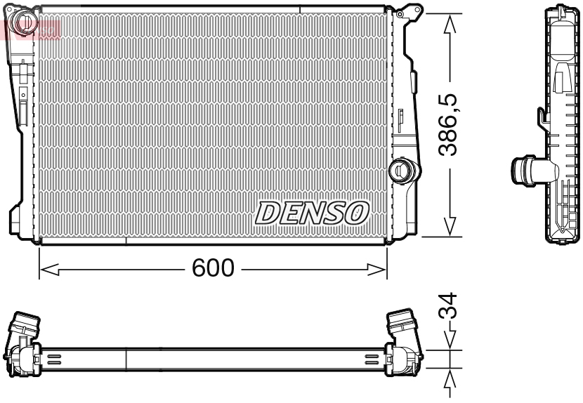 Radiatore, raffreddamento motore DENSO DRM05122