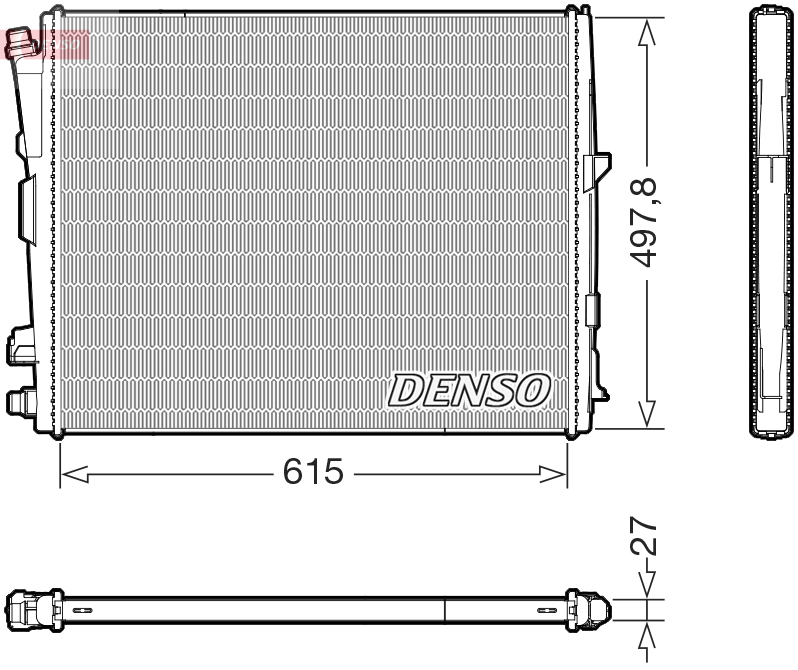 Radiatore, raffreddamento motore DENSO DRM05123