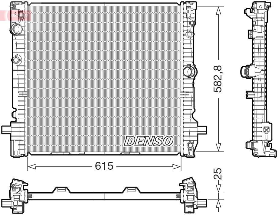 Radiatore, raffreddamento motore DENSO DRM05124