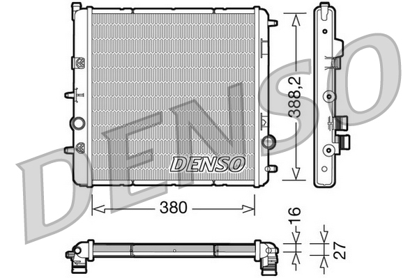 Radiatore, raffreddamento motore DENSO DRM07003