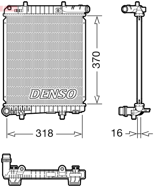 Radiatore, raffreddamento motore DENSO DRM07062