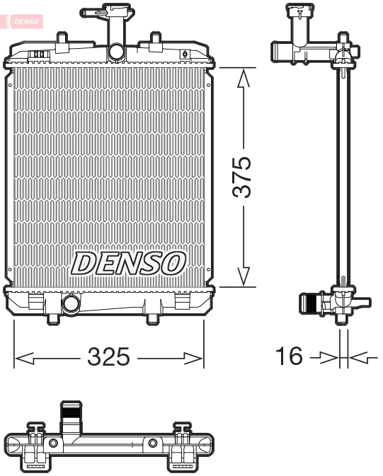 Radiatore, raffreddamento motore DENSO DRM07063