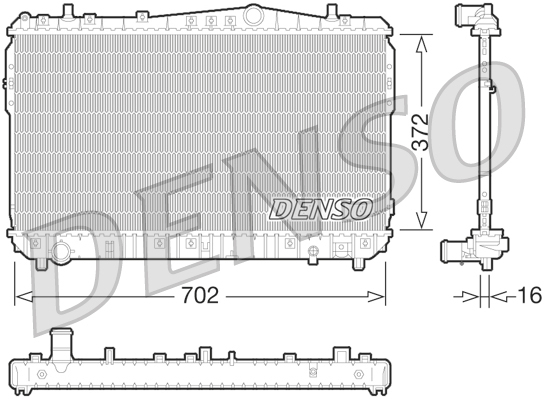 Radiatore, raffreddamento motore DENSO DRM08004