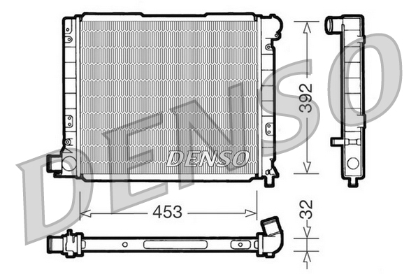 Radiatore, raffreddamento motore DENSO DRM09053
