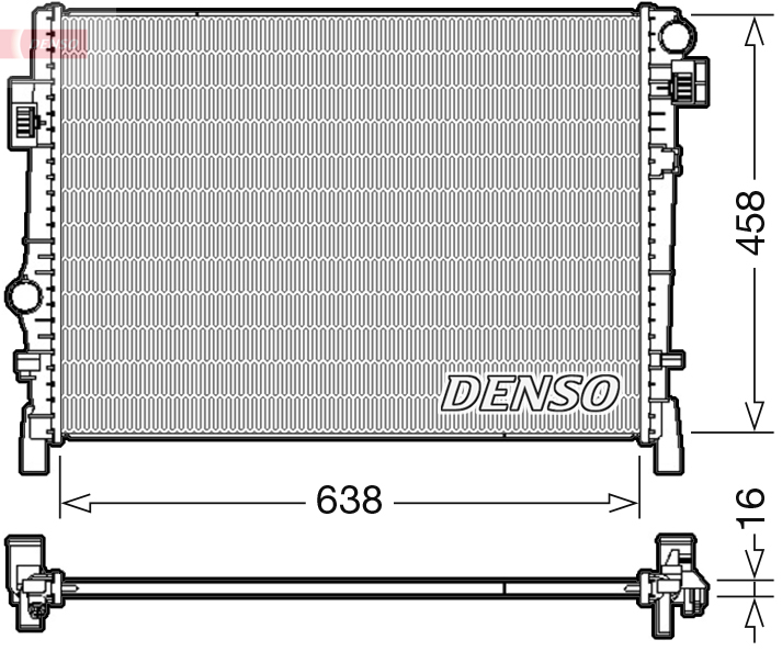 Radiatore, raffreddamento motore DENSO DRM09054