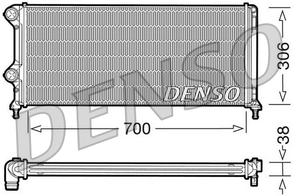 Radiatore, raffreddamento motore DENSO DRM09060