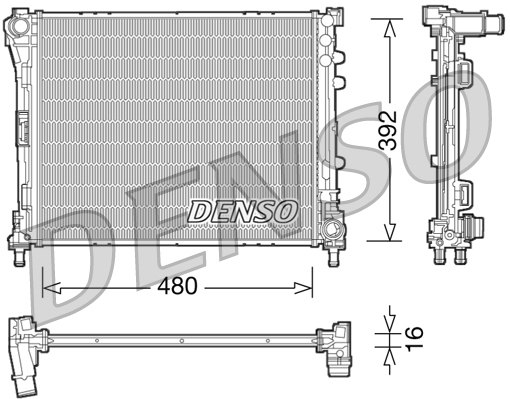 Radiatore, raffreddamento motore DENSO DRM09087
