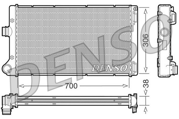 Radiatore, raffreddamento motore DENSO DRM09099
