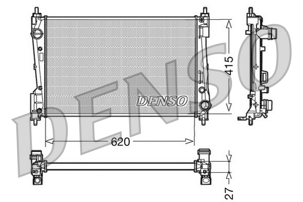 Radiatore, raffreddamento motore DENSO DRM09110