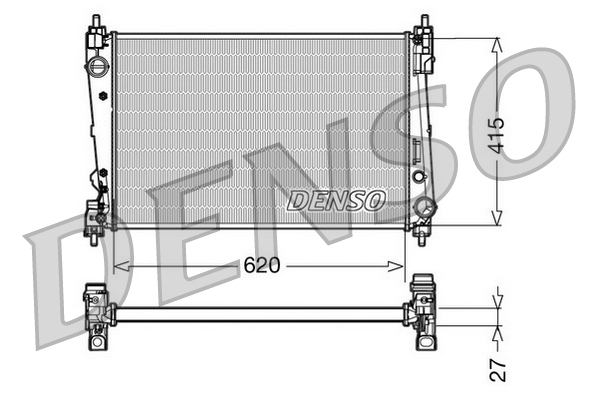 Radiatore, raffreddamento motore DENSO DRM09111