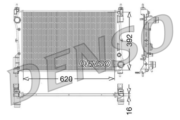 Radiatore, raffreddamento motore DENSO DRM09114
