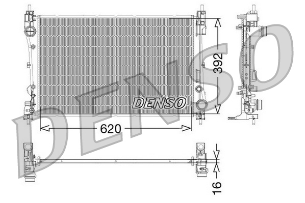 Radiatore, raffreddamento motore DENSO DRM09115