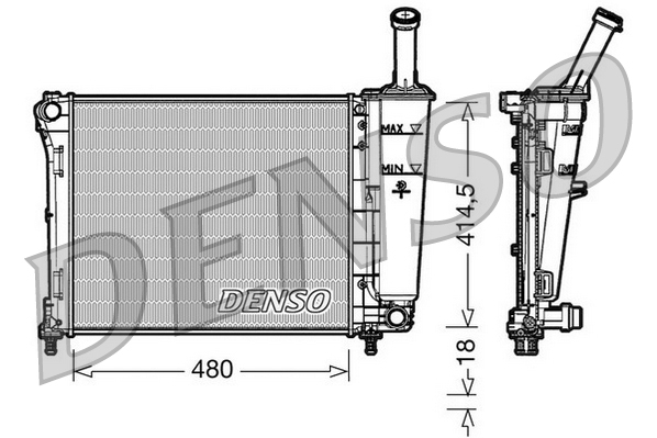 Radiatore, raffreddamento motore DENSO DRM09161