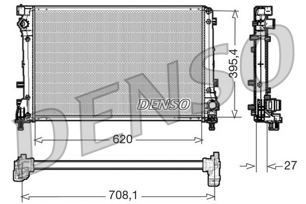 Radiatore, raffreddamento motore DENSO DRM09163