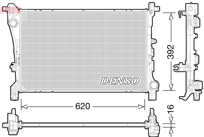 Radiatore, raffreddamento motore DENSO DRM09166