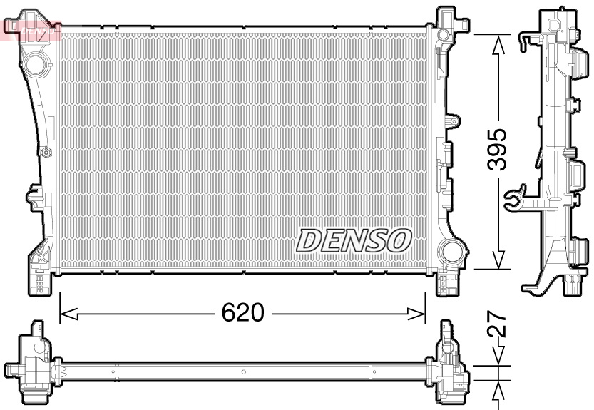 Radiatore, raffreddamento motore DENSO DRM09167