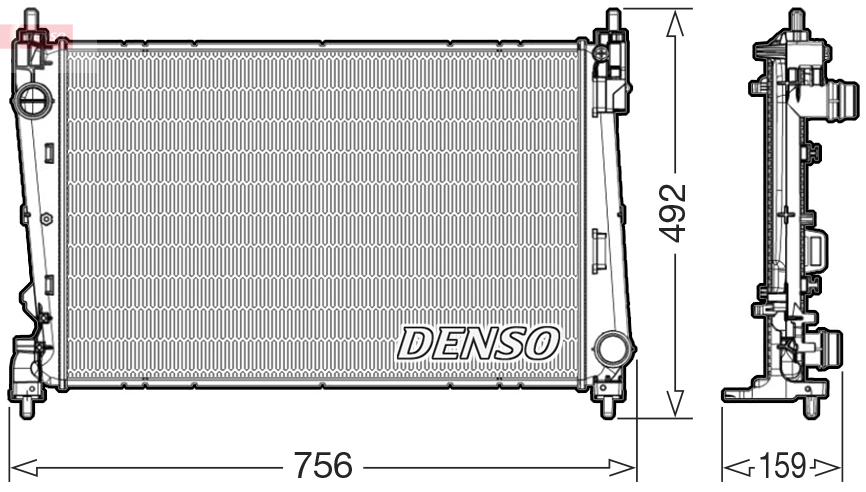 Radiatore, raffreddamento motore DENSO DRM09178