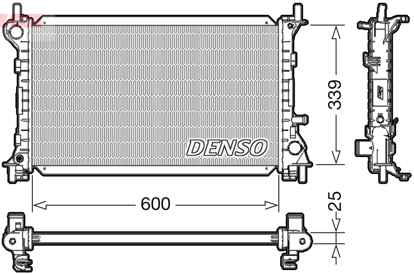Radiatore, raffreddamento motore DENSO DRM10003
