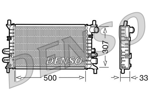 Radiatore, raffreddamento motore DENSO DRM10027