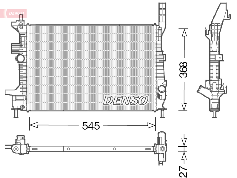 Radiatore, raffreddamento motore DENSO DRM10028