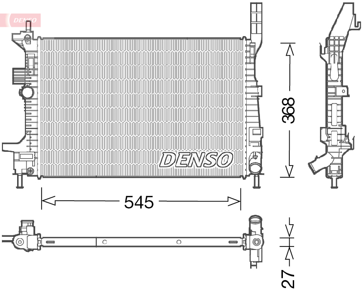 Radiatore, raffreddamento motore DENSO DRM10029