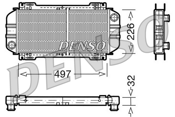Radiatore, raffreddamento motore DENSO DRM10033
